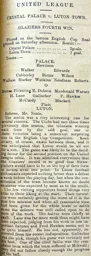 Match Report: Crystal Palace vs Luton Town FC (17th Mar 1906)