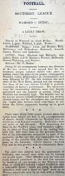 Match Report: Watford vs Luton Town FC (13th Apr 1906)