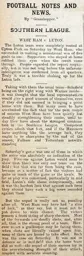 Match Report: West Ham United vs Luton Town FC (22nd Sep 1906)