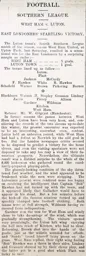 Match Report: West Ham United vs Luton Town FC (22nd Sep 1906)