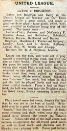 Match Report: Luton Town FC vs Brighton & Hove Albion (24th Sep 1906)