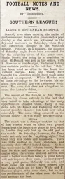 Match Report: Luton Town FC vs Tottenham Hotspur (29th Sep 1906)