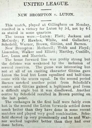 Match Report: New Brompton vs Luton Town FC (1st Oct 1906)
