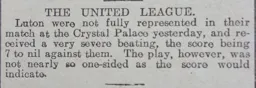 Match Report: Crystal Palace vs Luton Town FC (13th Feb 1907)