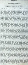 Match Report: Luton Town FC vs Bristol Rovers (11th Mar 1907)