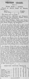Match Report: West Ham United vs Luton Town FC (14th Oct 1907)
