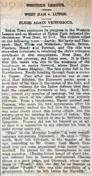 Match Report: West Ham United vs Luton Town FC (14th Oct 1907)