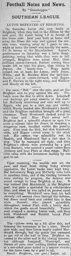 Match Report: Brighton & Hove Albion vs Luton Town FC (9th Nov 1907)