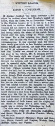 Match Report: Luton Town FC vs Tottenham Hotspur (9th Dec 1907)