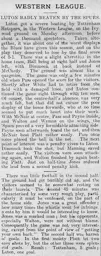 Match Report: Luton Town FC vs Tottenham Hotspur (9th Dec 1907)