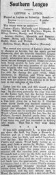 Match Report: Leyton vs Luton Town FC (21st Dec 1907)
