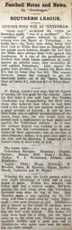 Match Report: Tottenham Hotspur vs Luton Town FC (8th Feb 1908)