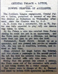 Match Report: Crystal Palace vs Luton Town FC (4th Mar 1908)