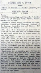 Match Report: Norwich City vs Luton Town FC (21st Apr 1908)