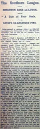 Match Report: Luton Town FC vs Brighton & Hove Albion (3rd Oct 1908)
