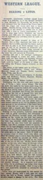 Match Report: Reading vs Luton Town FC (21st Oct 1908)