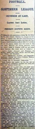 Match Report: Leyton vs Luton Town FC (23rd Jan 1909)