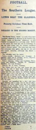 Match Report: Luton Town FC vs Crystal Palace (13th Feb 1909)