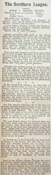 Match Report: Luton Town FC vs Crystal Palace (13th Feb 1909)