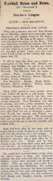 Match Report: Luton Town FC vs New Brompton (3rd Apr 1909)