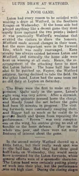 Match Report: Watford vs Luton Town FC (22nd Sep 1909)