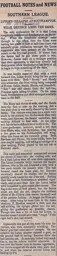 Match Report: Southampton vs Luton Town FC (2nd Oct 1909)
