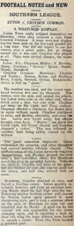 Match Report: Luton Town FC vs Croydon Common (9th Oct 1909)
