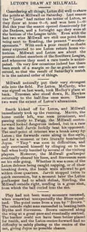 Match Report: Millwall vs Luton Town FC (16th Oct 1909)
