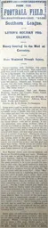 Match Report: Coventry City vs Luton Town FC (24th Dec 1909)