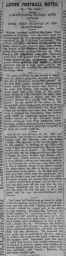 Match Report: Luton Town FC vs Leyton (7th Oct 1911)