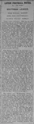 Match Report: Luton Town FC vs Southampton (18th Nov 1911)