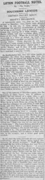 Match Report: Luton Town FC vs Exeter City (20th Jan 1912)