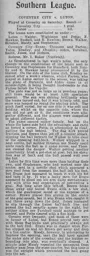 Match Report: Coventry City vs Luton Town FC (27th Jan 1912)