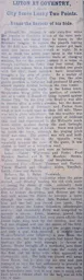 Match Report: Coventry City vs Luton Town FC (27th Jan 1912)