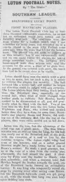 Match Report: Luton Town FC vs Brentford (3rd Feb 1912)