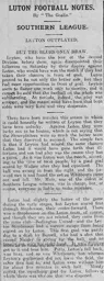 Match Report: Leyton vs Luton Town FC (10th Feb 1912)