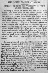 Match Report: Stoke vs Luton Town FC (18th Mar 1912)