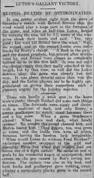 Match Report: Luton Town FC vs Bristol Rovers (30th Mar 1912)