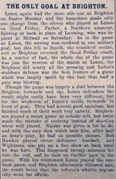 Match Report: Brighton & Hove Albion vs Luton Town FC (8th Apr 1912)