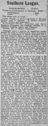 Match Report: Northampton Town vs Luton Town FC (27th Apr 1912)