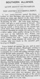 Match Report: Luton Town FC vs Southampton (25th Sep 1912)