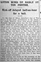 Match Report: Ton Pentre vs Luton Town FC (12th Apr 1913)