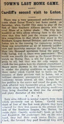 Match Report: Luton Town FC vs Cardiff City (19th Apr 1913)