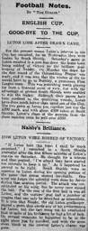 Match Report: Luton Town FC vs South Shields (13th Dec 1913)