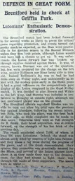Match Report: Brentford vs Luton Town FC (11th Apr 1914)