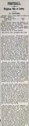 Match Report: Luton Town FC vs Brighton & Hove Albion (3rd Oct 1914)