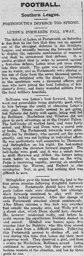 Match Report: Portsmouth vs Luton Town FC (31st Oct 1914)