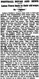 Match Report: Luton Town FC vs Portsmouth (6th Mar 1915)