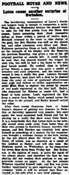 Match Report: Swindon Town vs Luton Town FC (13th Mar 1915)
