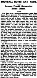 Match Report: Luton Town FC vs Southend United (20th Mar 1915)